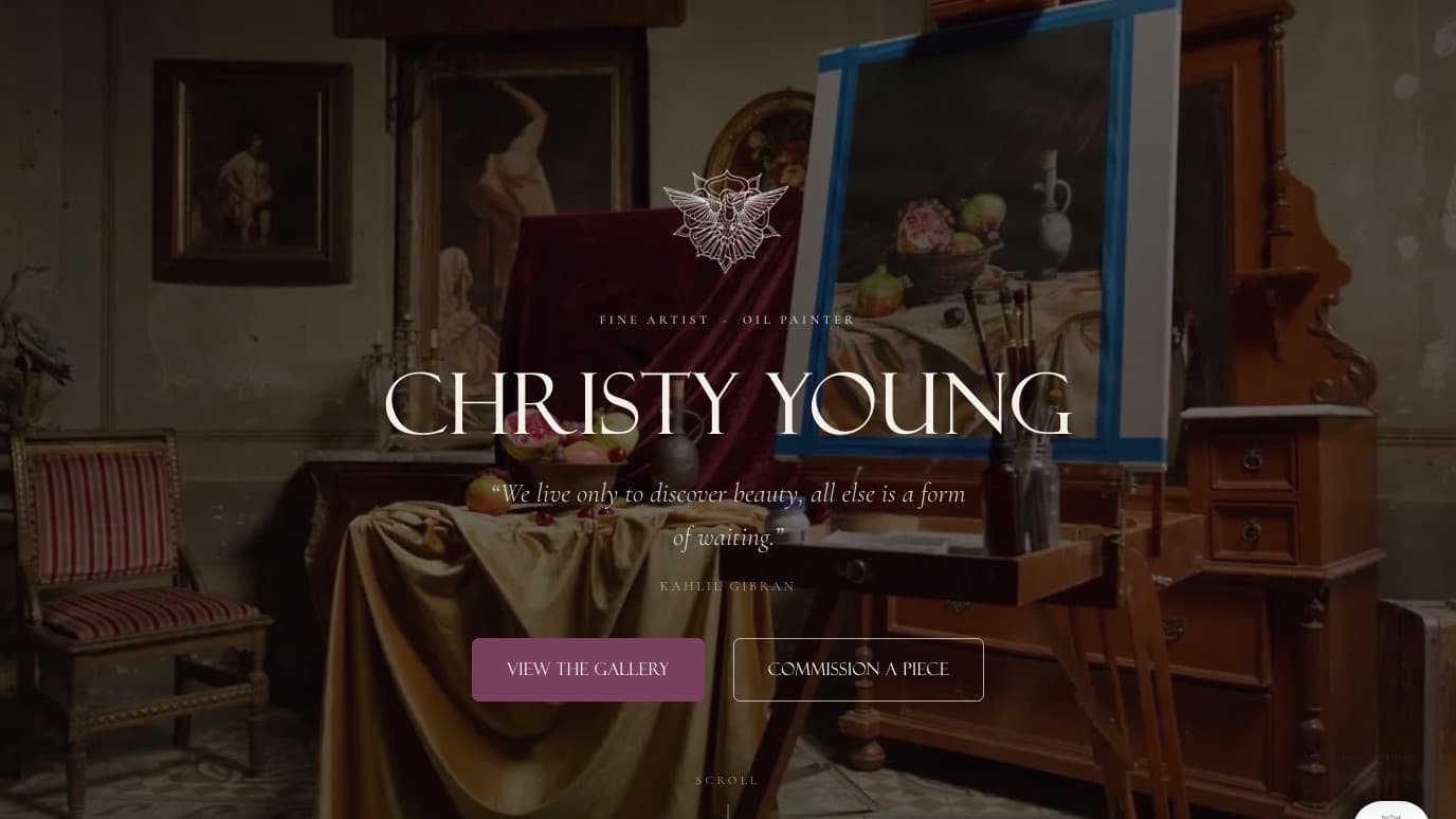 The Christy Young website, built by DGB Innovations